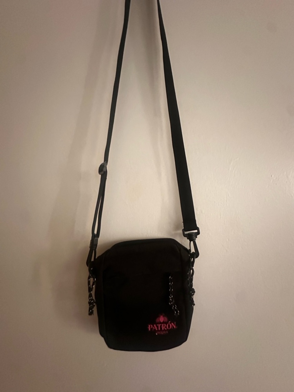 Black Crossbody Shoulder Bag - Patron Tequila Compact Organizer
